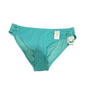 Time and Tru Teal Low Rise Swim Bottoms XL 16-18 NWT